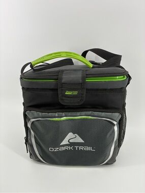 Ozark Trail Men’s Zipperless Black and Lime Green Soft Cooler Lunch Bag